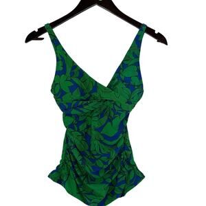 Niptuck Swim Botanical Tankini Top Womens Size 4